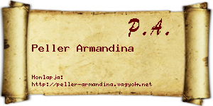 Peller Armandina névjegykártya